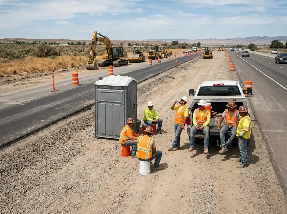 highway-road-construction-crew-007 — frequently asked questions, Porta Potty and Restroom Rentals in Nuevo, CA